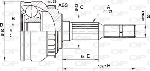 Open Parts CVJ5047.10 - Kit giunti, Semiasse www.autoricambit.com