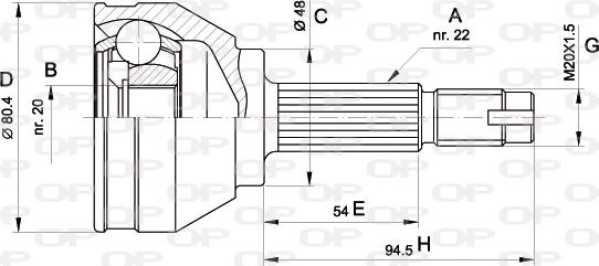Open Parts CVJ5002.10 - Kit giunti, Semiasse www.autoricambit.com