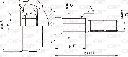 Open Parts CVJ5283.10 - Kit giunti, Semiasse www.autoricambit.com