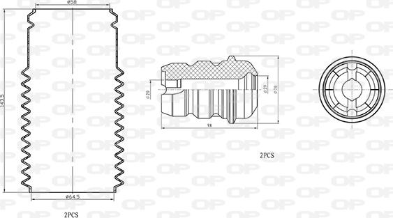Open Parts DCK5068.04 - Kit parapolvere, Ammortizzatore www.autoricambit.com