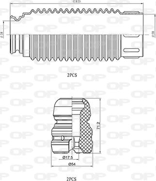 Open Parts DCK5034.04 - Kit parapolvere, Ammortizzatore www.autoricambit.com