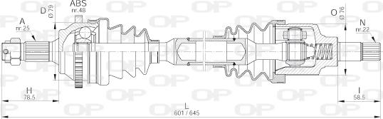 Open Parts DRS6193.00 - Albero motore/Semiasse www.autoricambit.com