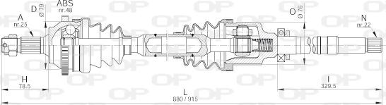 Open Parts DRS6192.00 - Albero motore/Semiasse www.autoricambit.com