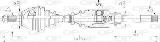 Open Parts DRS6184.00 - Albero motore/Semiasse www.autoricambit.com
