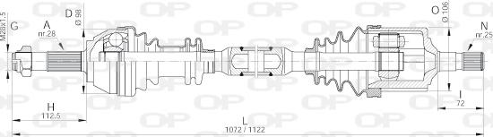 Open Parts DRS6139.00 - Albero motore/Semiasse www.autoricambit.com