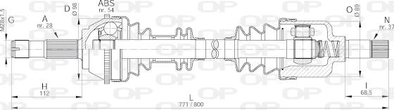 Open Parts DRS6137.00 - Albero motore/Semiasse www.autoricambit.com