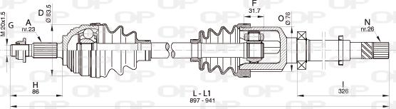 Open Parts DRS6343.00 - Albero motore/Semiasse www.autoricambit.com