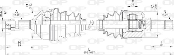 Open Parts DRS6301.00 - Albero motore/Semiasse www.autoricambit.com