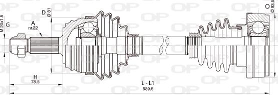 Open Parts DRS6338.00 - Albero motore/Semiasse www.autoricambit.com