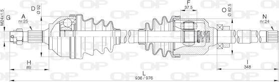 Open Parts DRS6292.00 - Albero motore/Semiasse www.autoricambit.com