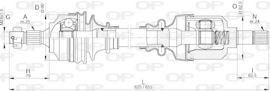 Open Parts DRS6252.00 - Albero motore/Semiasse www.autoricambit.com