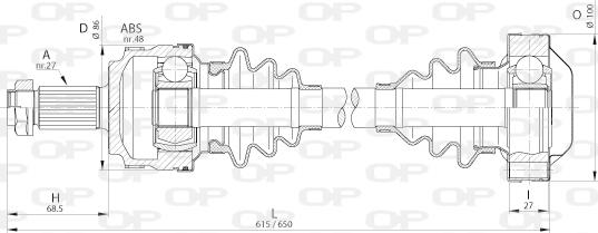 Open Parts DRS6216.00 - Albero motore/Semiasse www.autoricambit.com