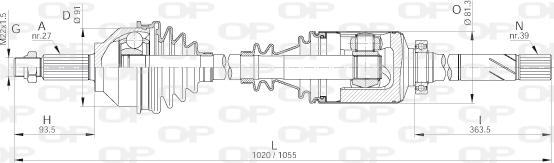 Open Parts DRS6230.00 - Albero motore/Semiasse www.autoricambit.com