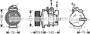 Prasco AIK343 - Compressore, Climatizzatore www.autoricambit.com