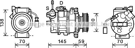 Prasco AIK342 - Compressore, Climatizzatore www.autoricambit.com