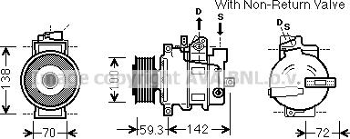 Prasco AIK334 - Compressore, Climatizzatore www.autoricambit.com