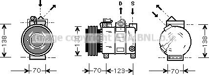 Prasco ALAK016 - Compressore, Climatizzatore www.autoricambit.com