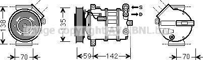 Prasco ALK131 - Compressore, Climatizzatore www.autoricambit.com