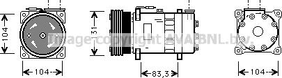 Prasco AUK003 - Compressore, Climatizzatore www.autoricambit.com