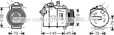 Prasco BWK383 - Compressore, Climatizzatore www.autoricambit.com