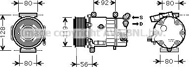 Prasco CNK255 - Compressore, Climatizzatore www.autoricambit.com