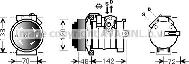 Prasco CRK131 - Compressore, Climatizzatore www.autoricambit.com