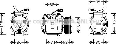Prasco HDK169 - Compressore, Climatizzatore www.autoricambit.com