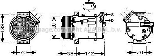Prasco OLK448 - Compressore, Climatizzatore www.autoricambit.com