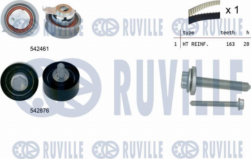 Ruville 550495 - Kit cinghie dentate www.autoricambit.com