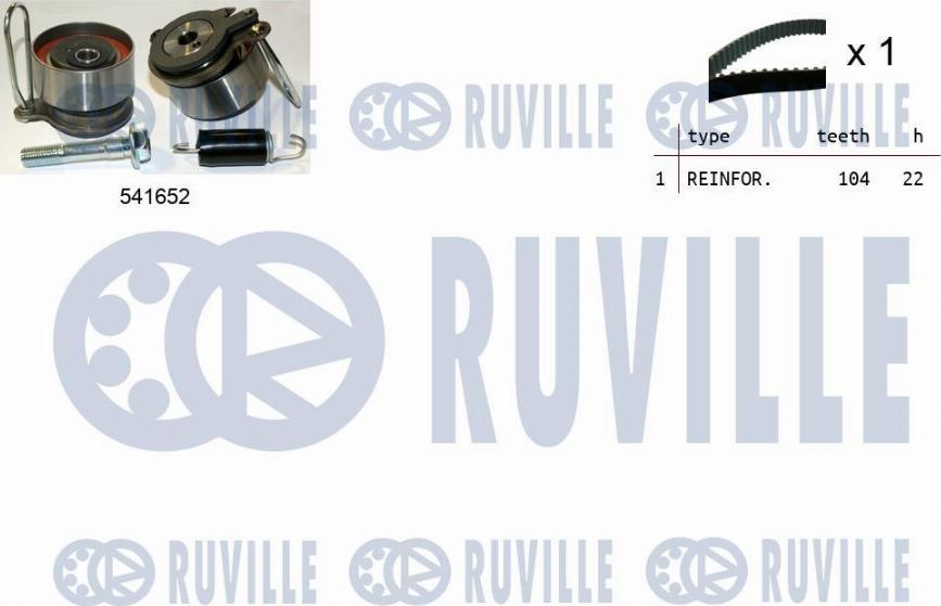 Ruville 550409 - Kit cinghie dentate www.autoricambit.com