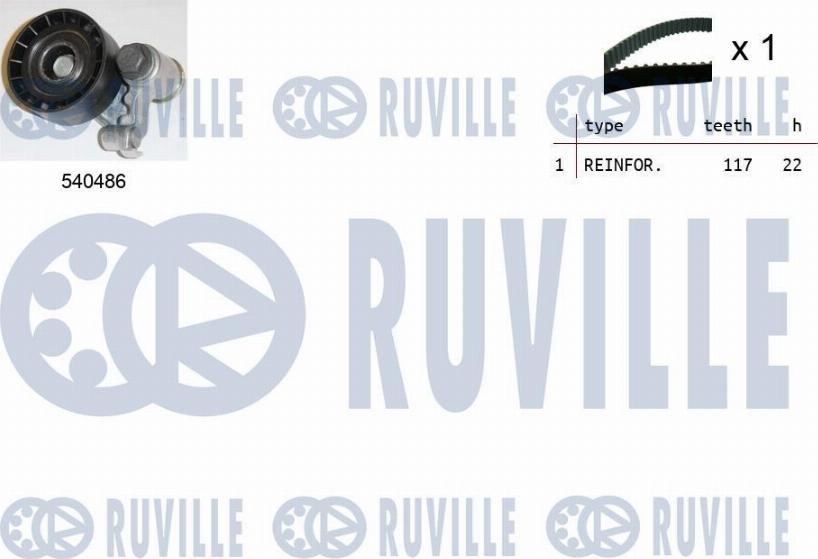 Ruville 550029 - Kit cinghie dentate www.autoricambit.com