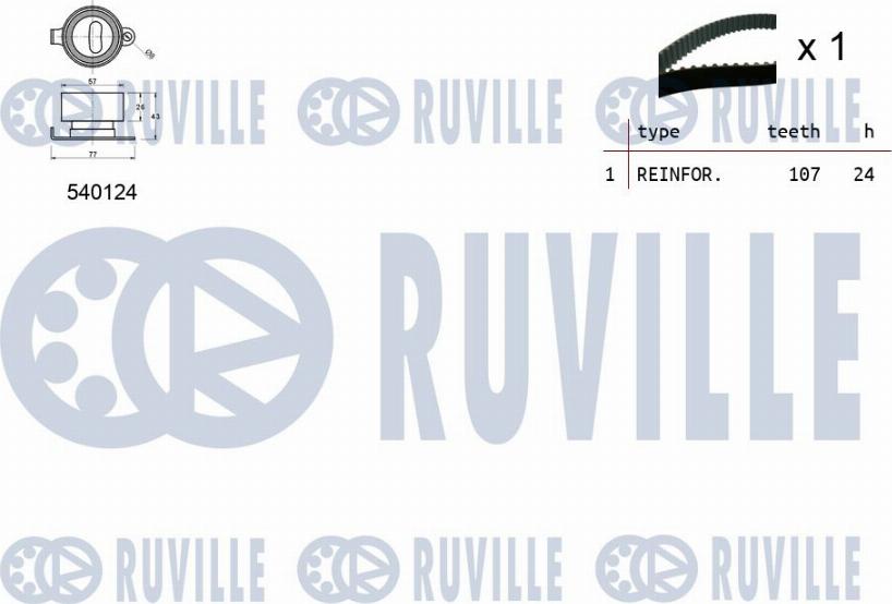 Ruville 550078 - Kit cinghie dentate www.autoricambit.com