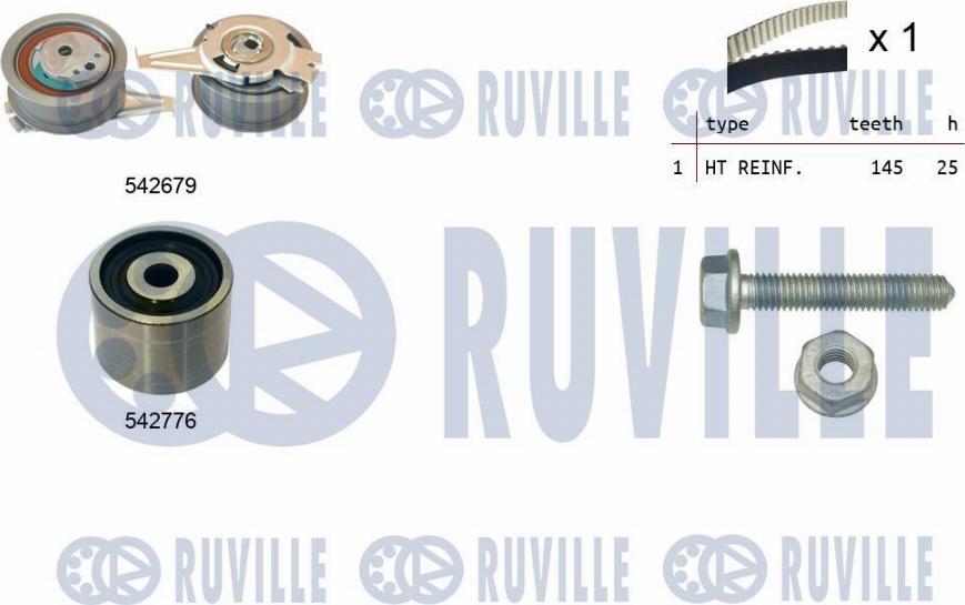 Ruville 550391 - Kit cinghie dentate www.autoricambit.com