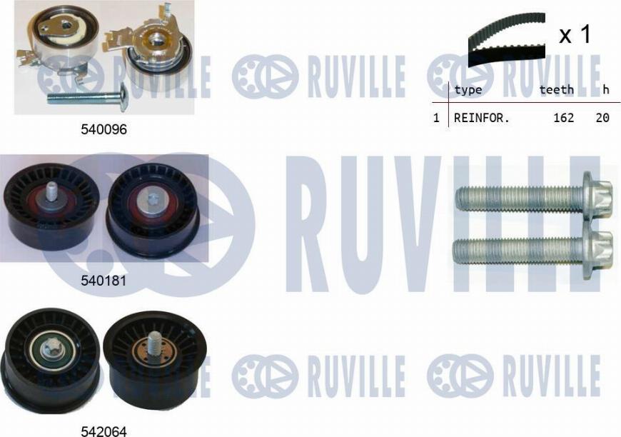 Ruville 550317 - Kit cinghie dentate www.autoricambit.com