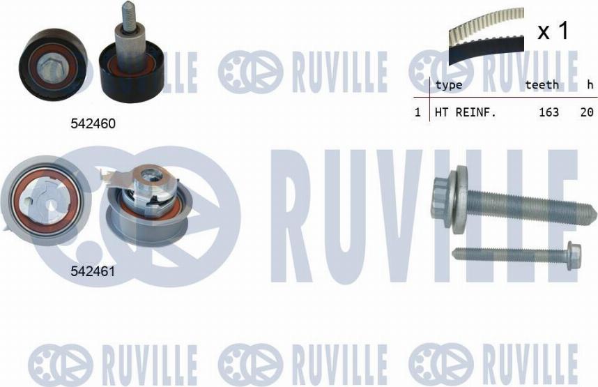 Ruville 550384 - Kit cinghie dentate www.autoricambit.com