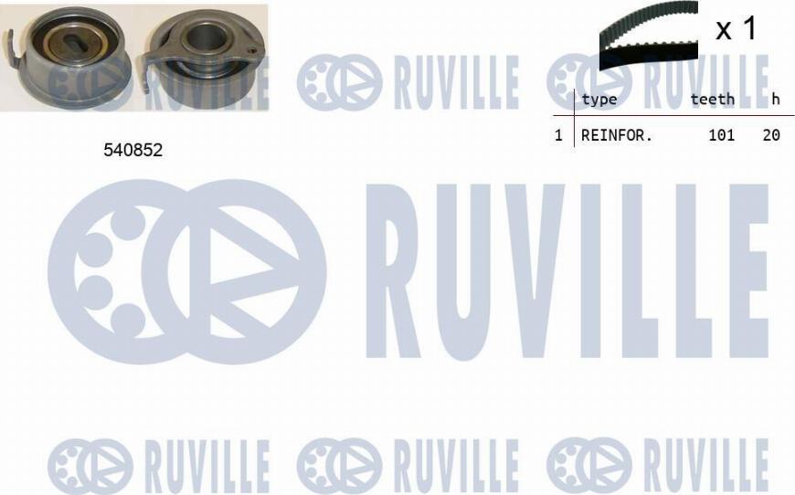 Ruville 550263 - Kit cinghie dentate www.autoricambit.com