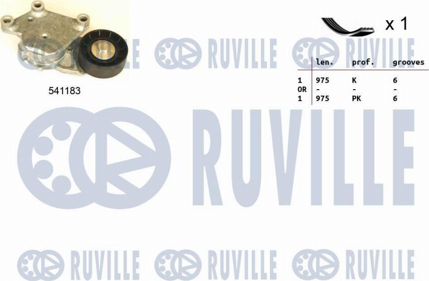 Ruville 570092 - Kit Cinghie Poly-V www.autoricambit.com