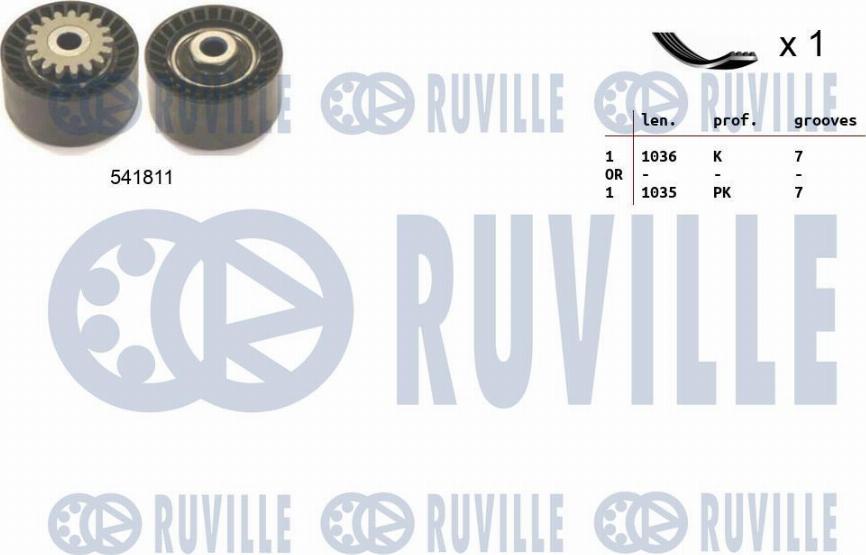 Ruville 570065 - Kit Cinghie Poly-V www.autoricambit.com