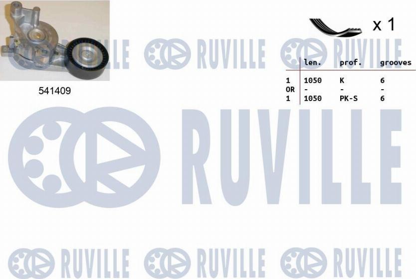 Ruville 570089 - Kit Cinghie Poly-V www.autoricambit.com