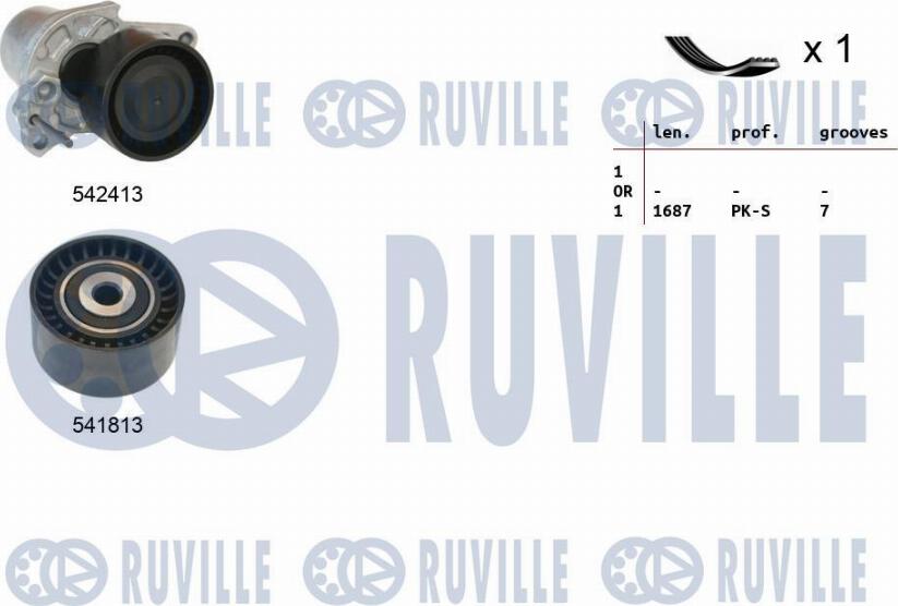 Ruville 570189 - Kit Cinghie Poly-V www.autoricambit.com