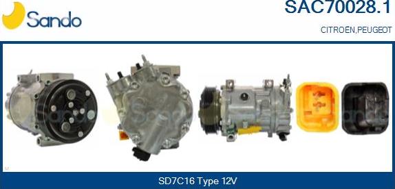 Sando SAC70028.1 - Compressore, Climatizzatore www.autoricambit.com