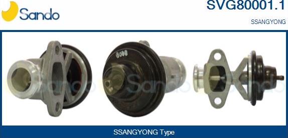 Sando SVG80001.1 - Valvola ricircolo gas scarico-EGR www.autoricambit.com