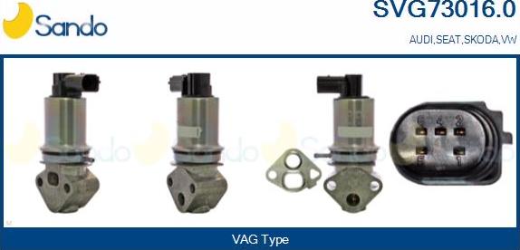 Sando SVG73016.0 - Valvola ricircolo gas scarico-EGR www.autoricambit.com