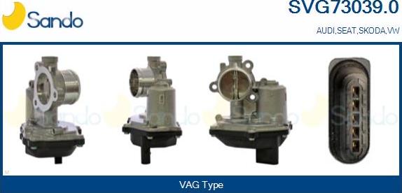 Sando SVG73039.0 - Valvola ricircolo gas scarico-EGR www.autoricambit.com