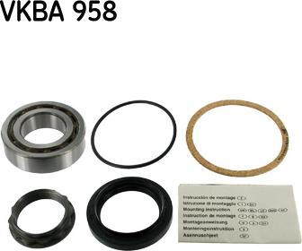SKF VKBA 958 - Kit cuscinetto ruota www.autoricambit.com