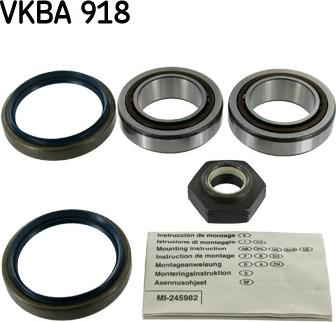 SKF VKBA 918 - Kit cuscinetto ruota www.autoricambit.com