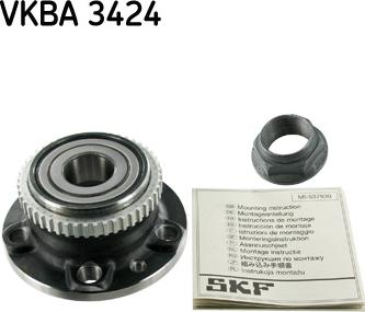 SKF VKBA 3424 - Kit cuscinetto ruota www.autoricambit.com