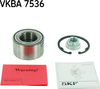 SKF VKBA 7536 - Kit cuscinetto ruota www.autoricambit.com