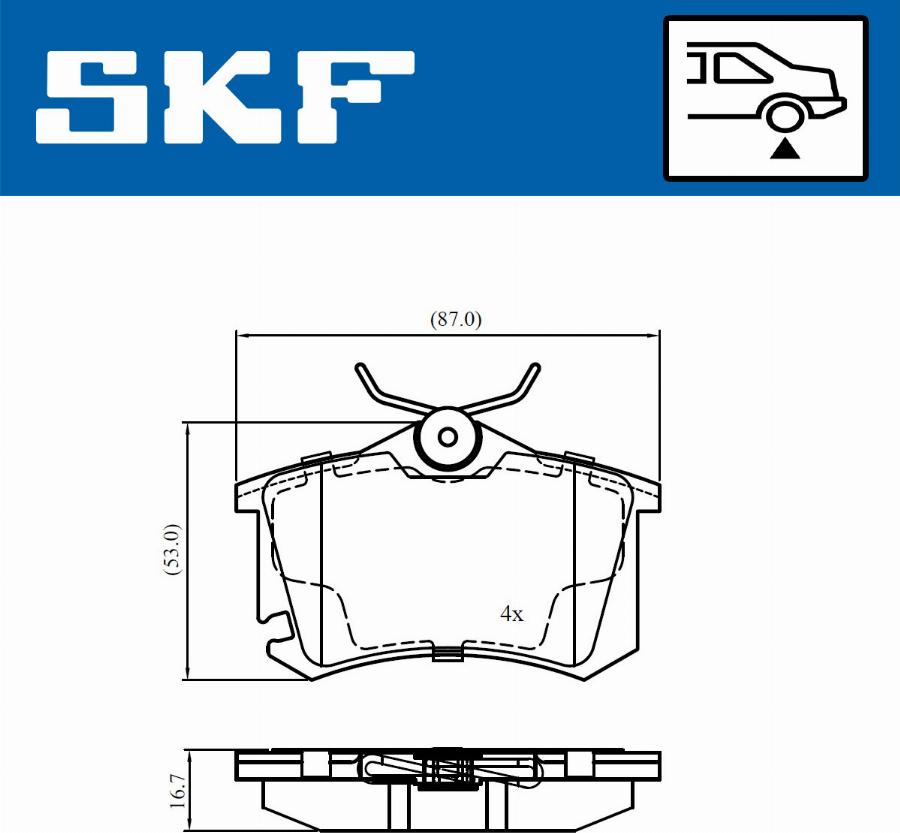 SKF VKBP 90694 - Kit pastiglie freno, Freno a disco www.autoricambit.com