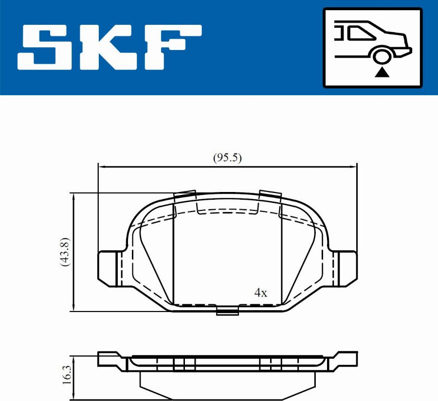 SKF VKBP 90673 - Kit pastiglie freno, Freno a disco www.autoricambit.com